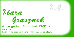 klara grasznek business card